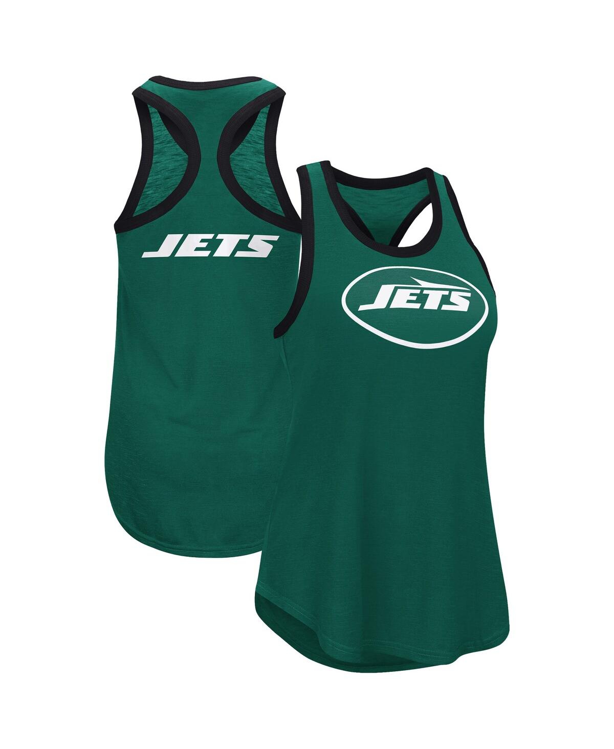 Women's Green New York Jets Tater Racerback Tank Top - Green