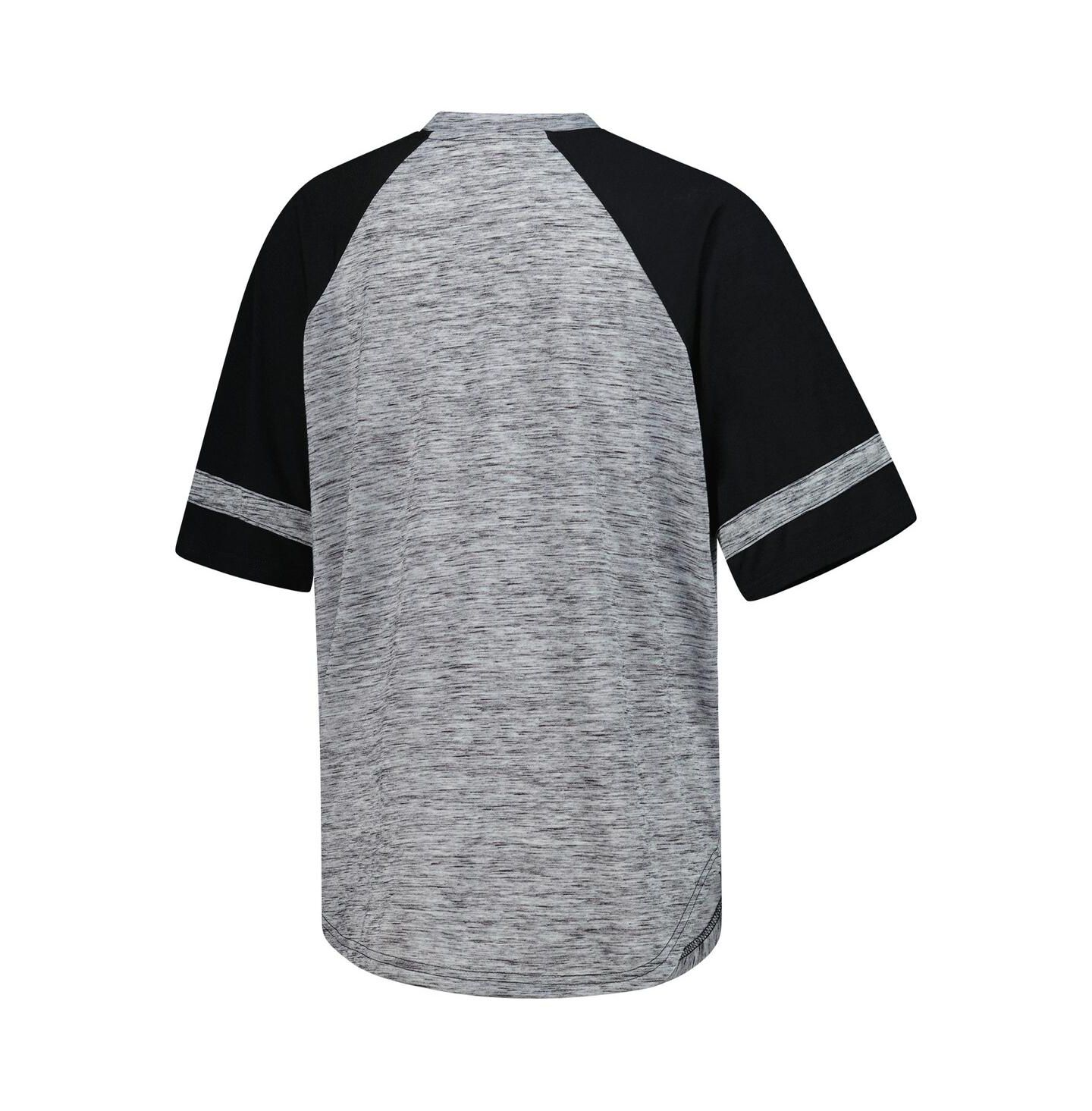 Женская футболка G-III 4Her by Carl Banks Heather Gray William Byron Hall of Fame Oversized Raglan V-Neck — фото 3