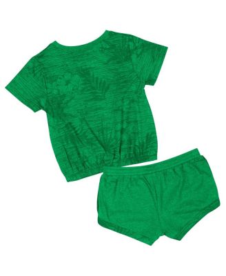 Toddler&nbsp;2-Piece Green Oregon Ducks Fern T-Shirt and Shorts Set
