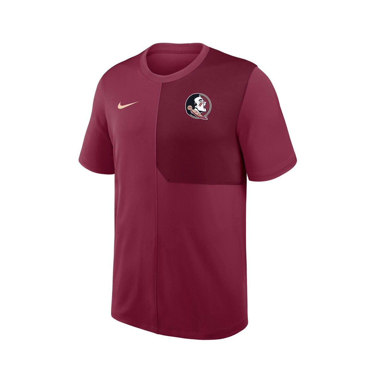 Мужская футболка Nike Garnet Florida State Seminoles 2025 Sideline UV Performance Coach — фото 2