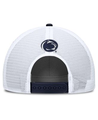 Men's Navy/White Penn State Nittany Lions 2025 On-Field Rise Patch Trucker Adjustable Hat