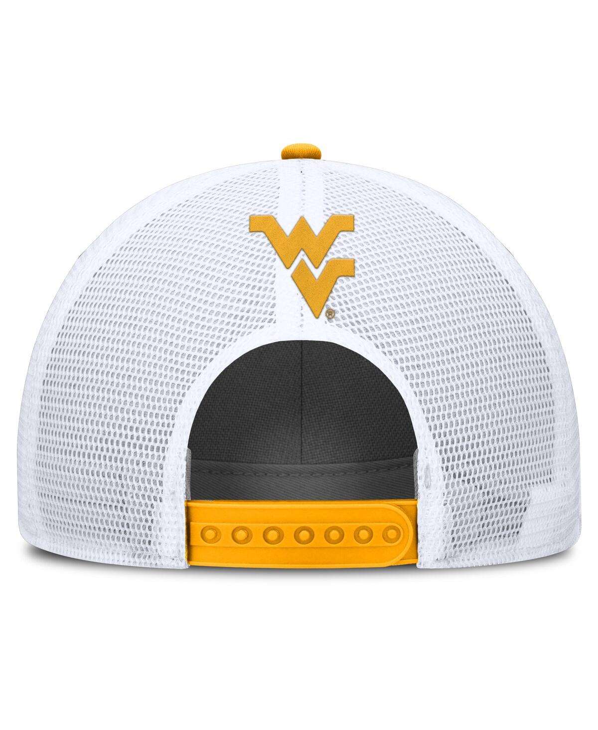 Nike Men's Gold/white West Virginia Mountaineers 2025 On-field Rise Patch Trucker Adjustable Hat In Multi