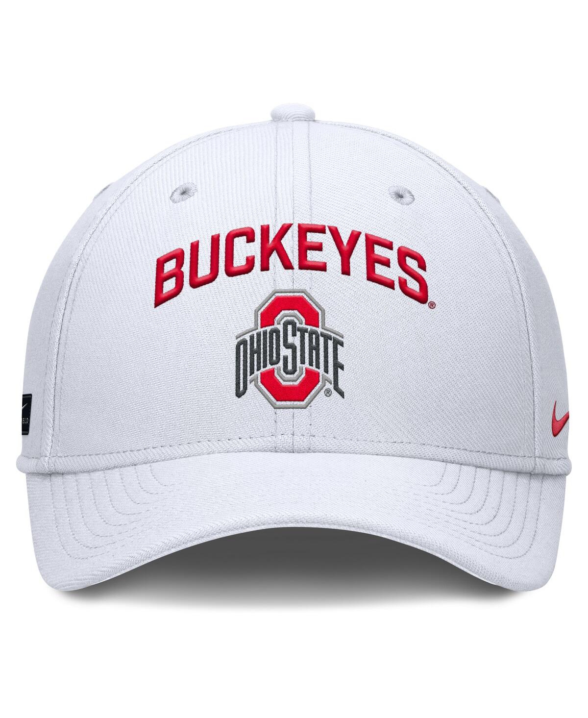 Nike Men's White Ohio State Buckeyes 2025 On-field Rise Performance Flex Hat In White