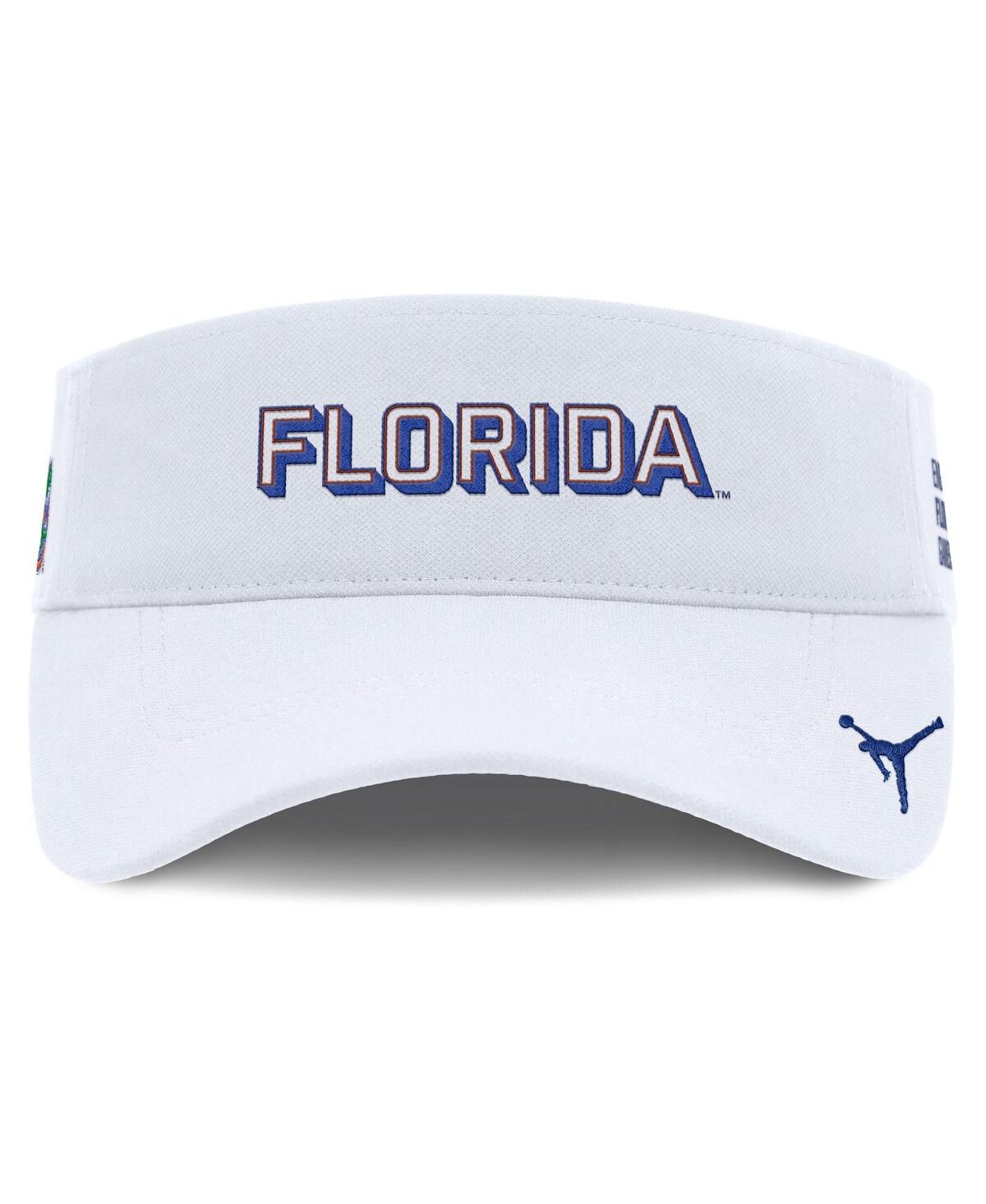 Jordan Men's White Florida Gators 2025 On-field Gameday Performance Ace Adjustable Visor Hat In White