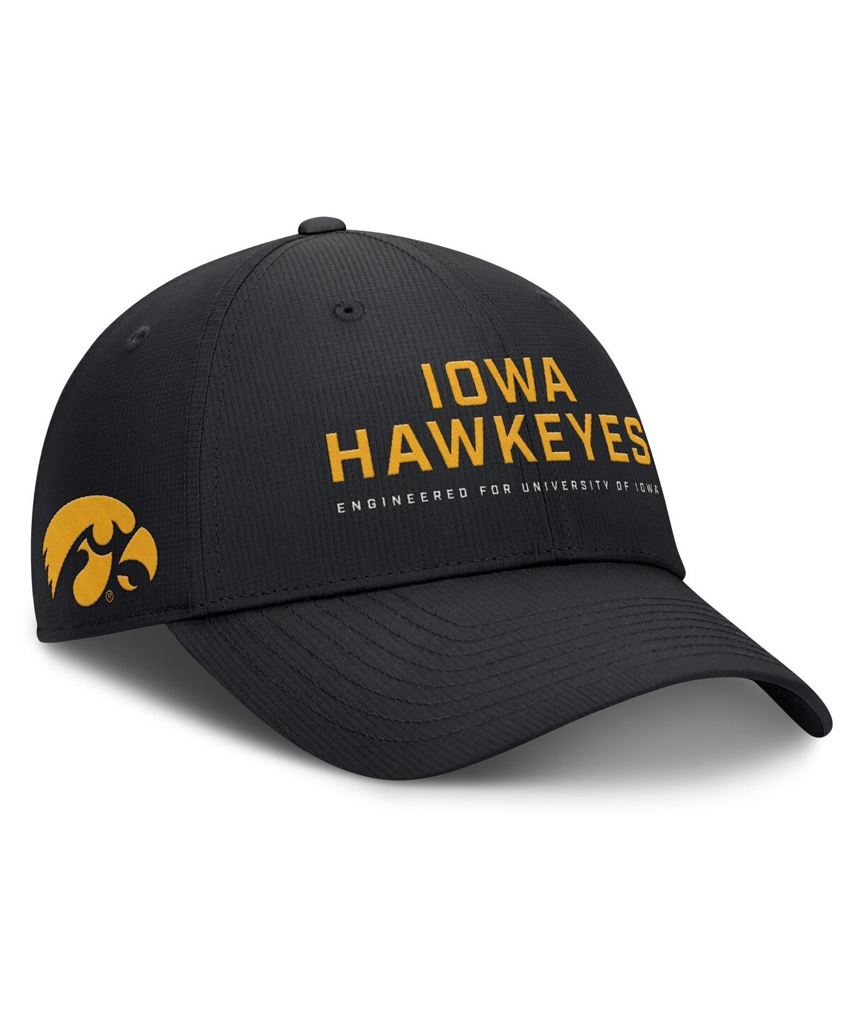 Nike Black Iowa Hawkeyes 2025 On-field Gameday Club Adjustable Hat In Black