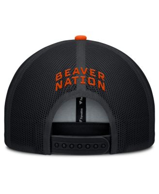 Men's Black/Orange Oregon State Beavers Adapt Adjustable Trucker Hat