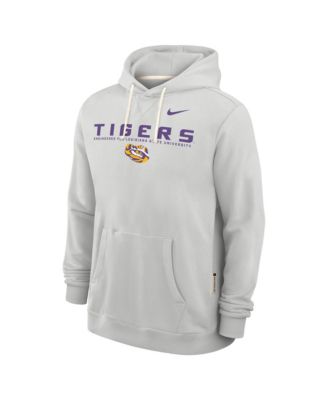Men's Gray LSU Tigers 2025 Sideline Performance Pullover Hoodie
