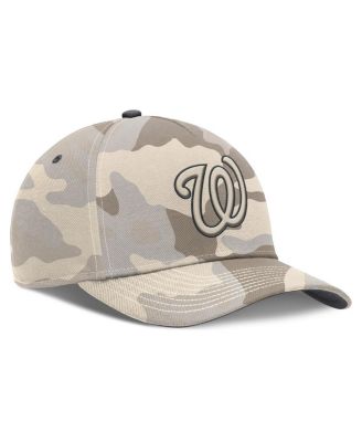 Men's Natural Washington Nationals Camo Pack Rise Adjustable Hat