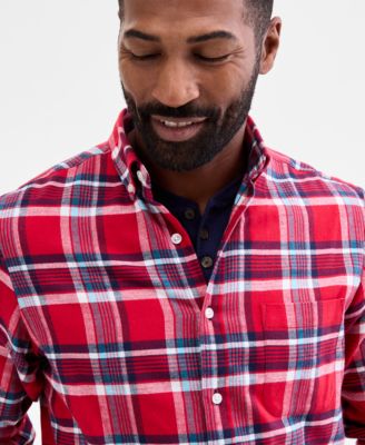 Men's Regular-Fit Flannel Shirt, Created for Macy's
