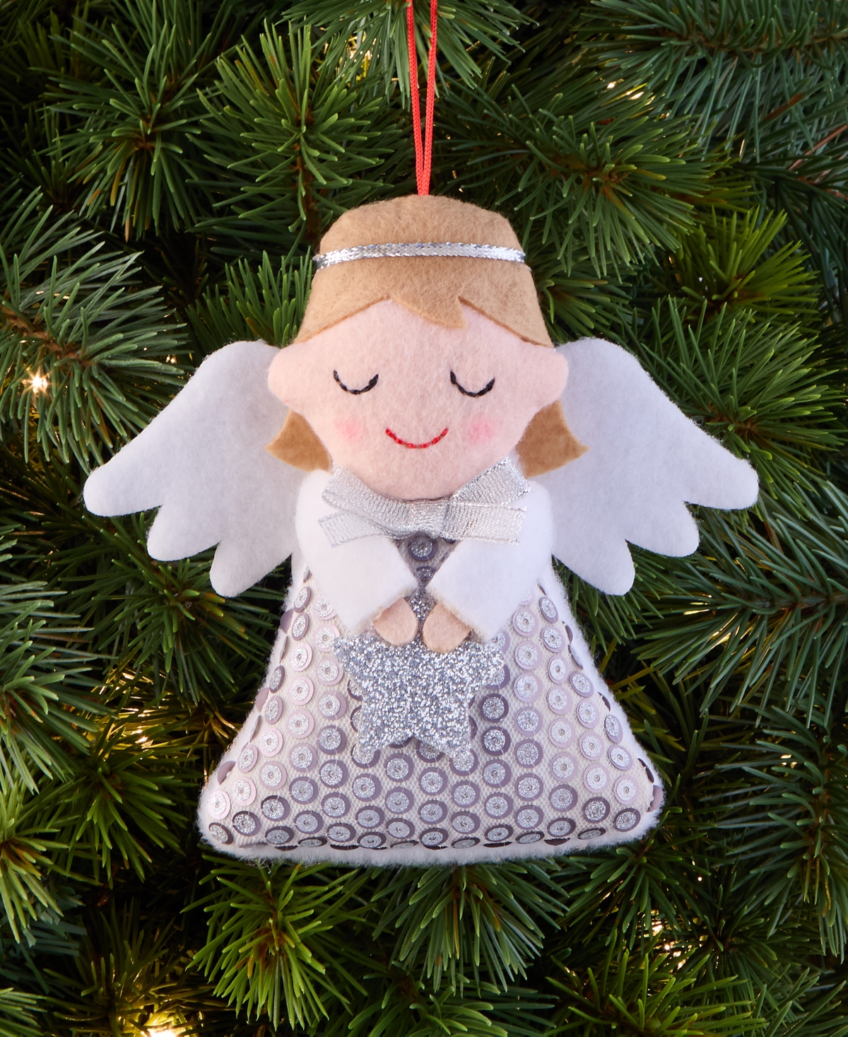 Holiday Lane Tiny Tidings Fabric Angel Ornament, Macy's Exclusive In Multi