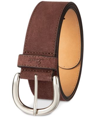 Women's Leather and Suede Stitched Edge Casual Belt