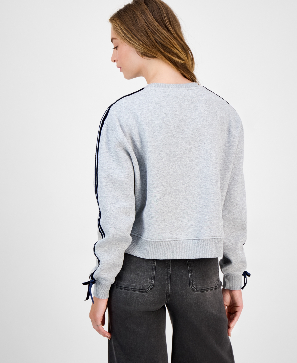 Rebel Veil Juniors' Novelty Crewneck Sweatshirt In Gray