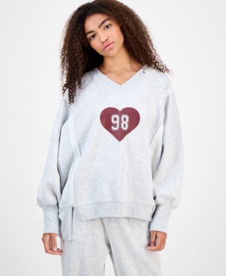 Juniors' Oversized Graphic-Print Sweatshirt 
