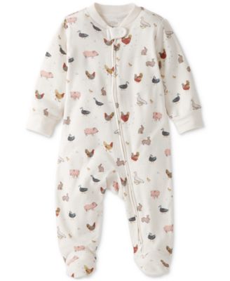 Carter's - Baby Cotton Farm Friends-Print Sleep & Play Footed Pajamas