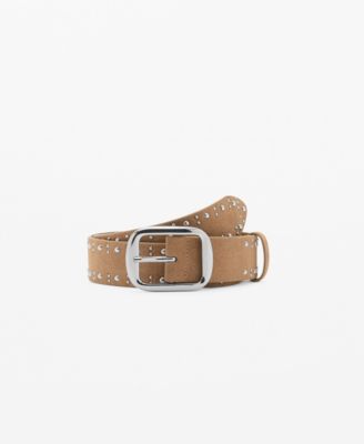 MANGO - Women's Studs Suede Belt