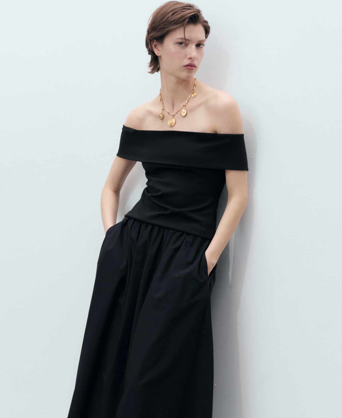 Mango Cotton Skirt With Embroidered Hem In Black