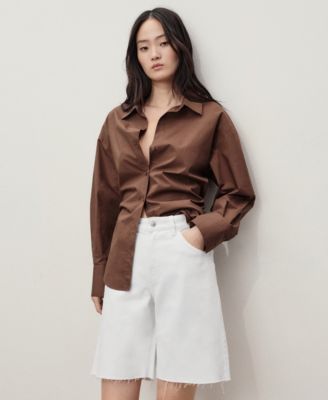 Women's Frayed Hem Denim Shorts