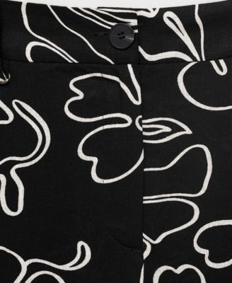 Women's Floral Print Straight Pants