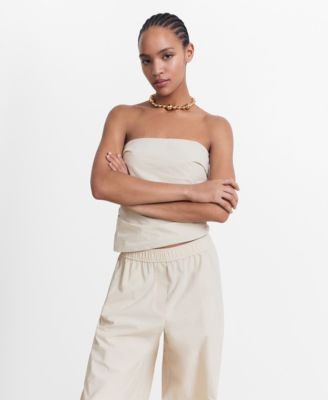 Women's Asymmetrical Strapless Top