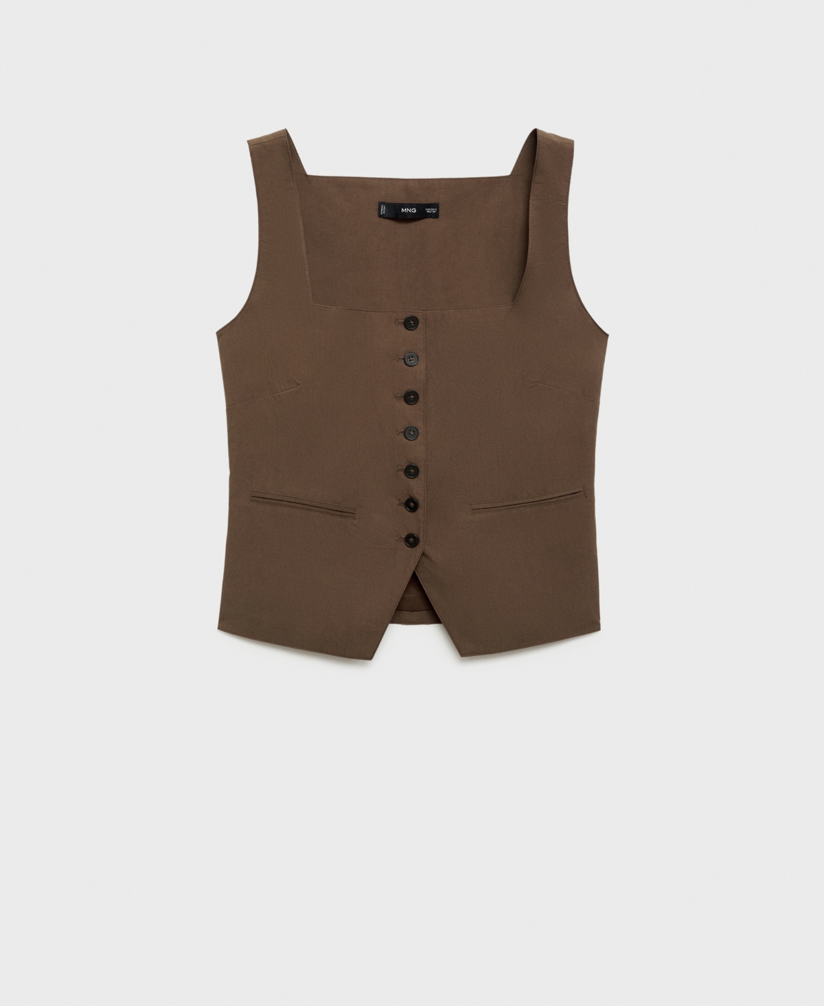 Mango Women's Cotton Suit Vest In Brown