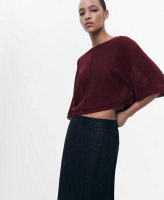 Pull H&M Femme Taille S Oversize - Coton/acrylique, Rose, Occasion Très Bon état