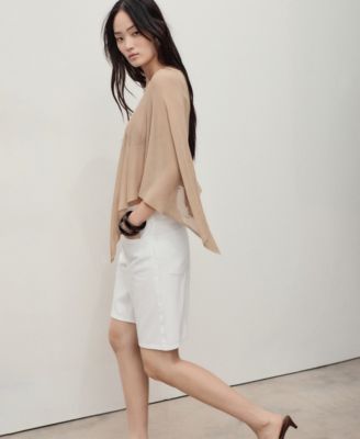 Women's Straight-Fit High-Waist Bermuda Shorts