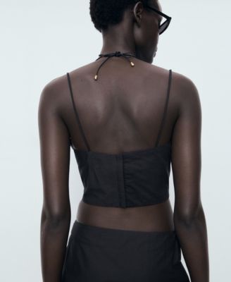 Women's Embroidered Crop Top