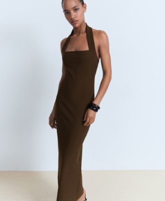 Women's Long Halter-Neck Dress