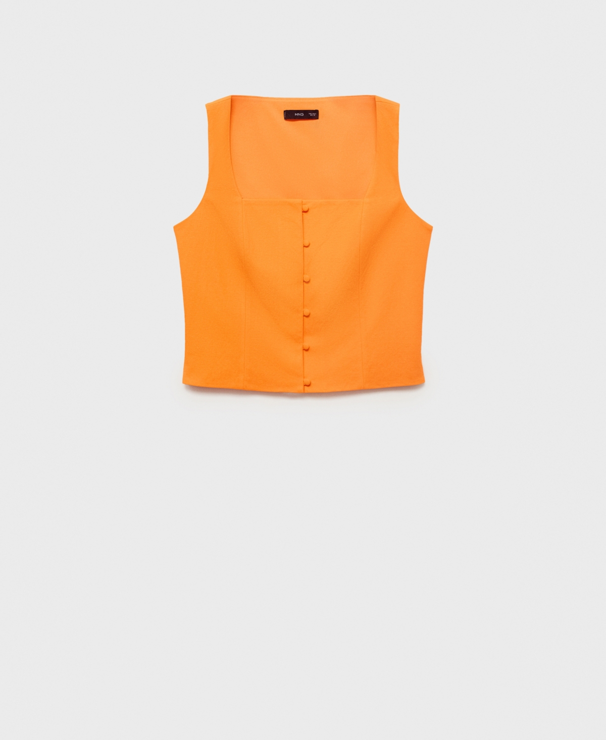 Women's Buttons Cotton Top - Chocolate