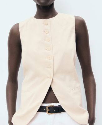 Women's Buttoned Suit Vest