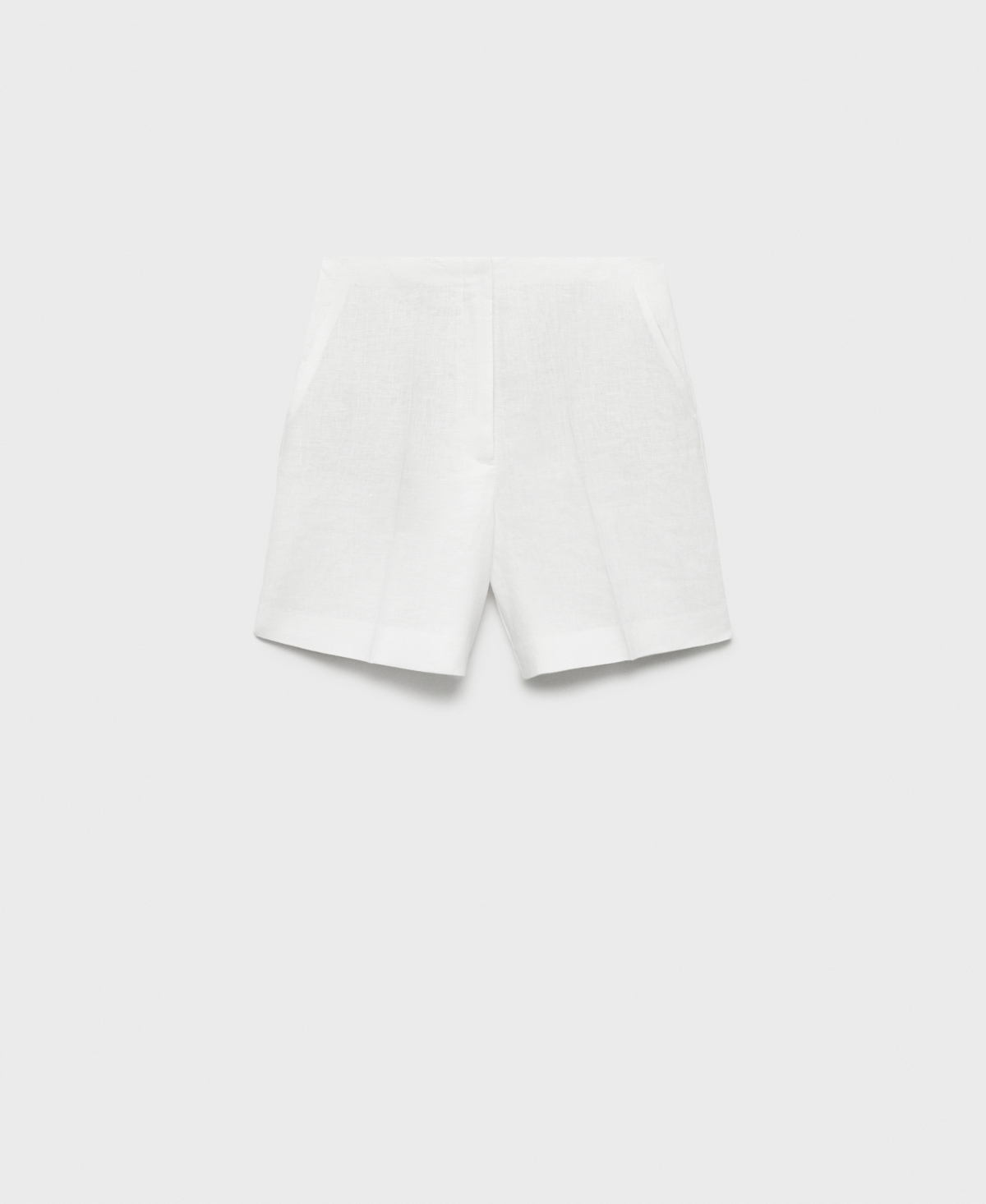 Mango Women's Straight-fit Linen Shorts In White