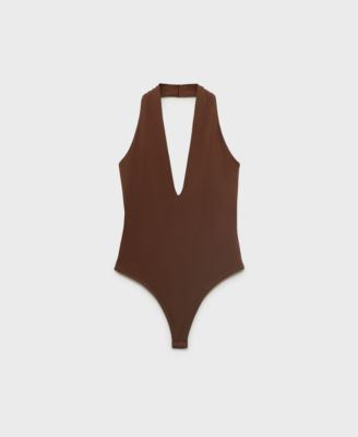 MANGO - Women's V-Neck Bodysuit