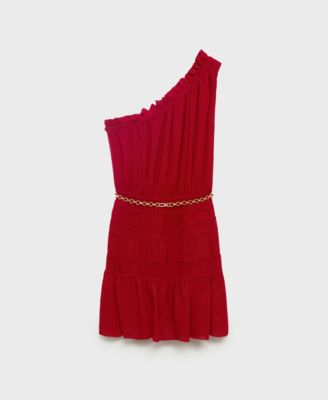Women's Asymmetrical Gathered Dress