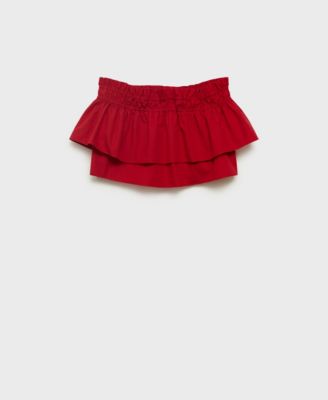 Women's Strapless Ruffle Top