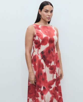 Women's Floral-Print Flared Dress