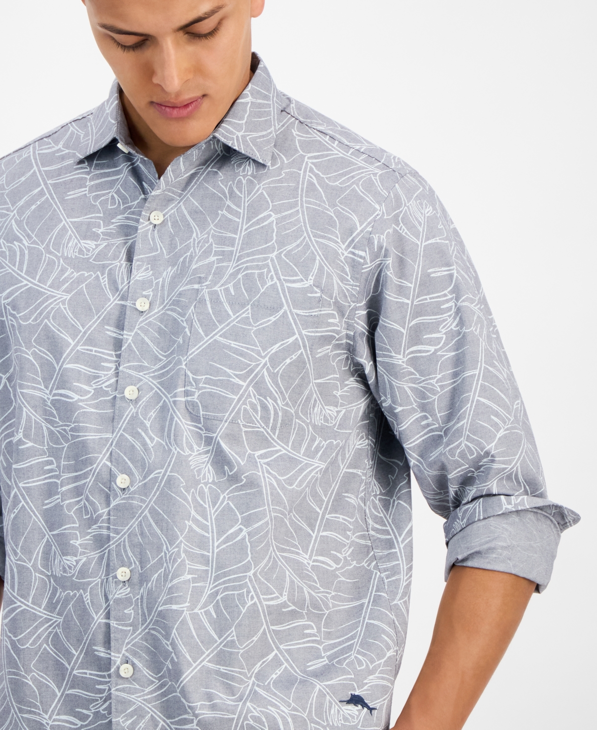 Tommy Bahama Men's Feather Skies Cotton Chambray Shirt