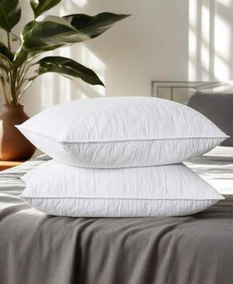 Quilted Goose Feather 2-Pack Pillows, King