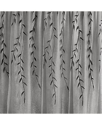 Traditional Home 2 Pack Double Layered Embroidered Floral Sheer Curtains - 63 in. Long - White