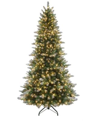 Puleo 7.5 ft. Pre-Lit Glistening Acadia Spruce Artificial Christmas Tree