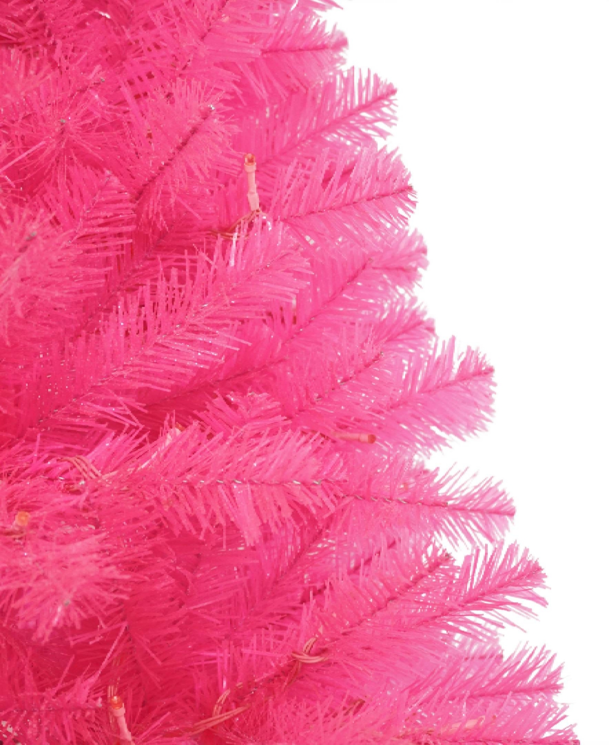 Puleo 7.5 Ft. Pre-lit Mixed Hardneedle Artificial Christmas Tree In Pink