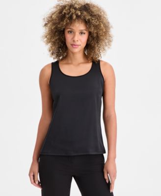 Anne Klein - Women's Mixed-Media Tank Top