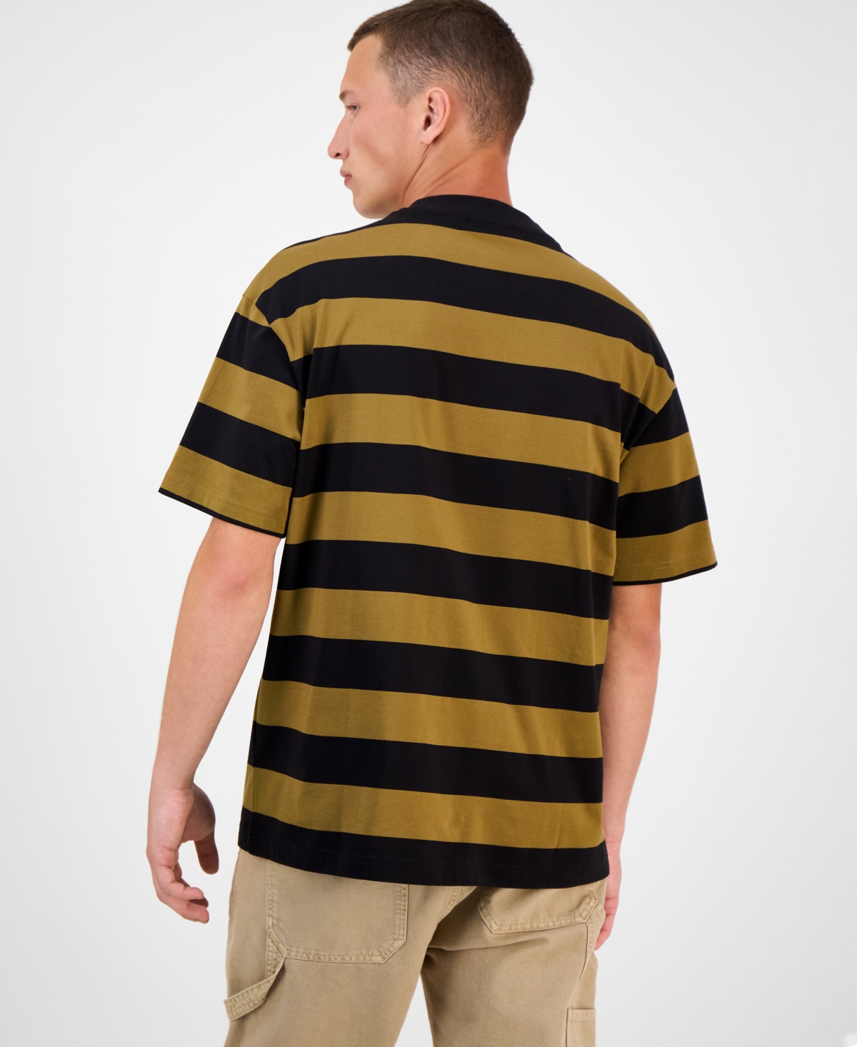 Hugo Boss Hugo By  Men's Cotton Striped Graphic T-shirt In Multi