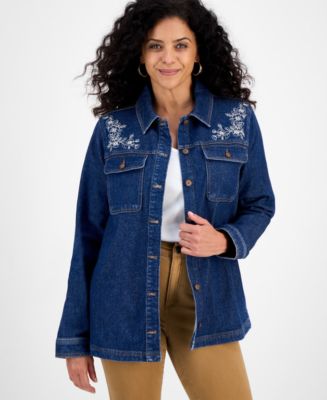 ジャケット・アウター Cord Embroidery Detail Denim Jacket Cord Embroidery Detail Denim Jacket