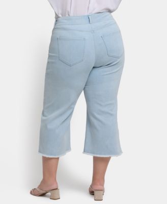 Plus Size Brigitte Wide Leg Capri Jeans