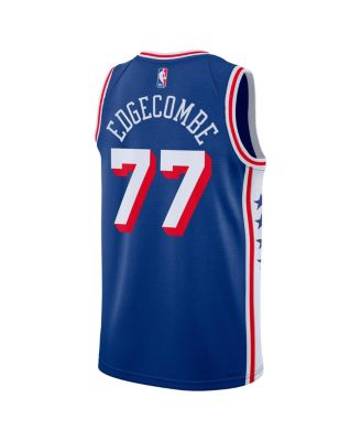 Men's and Women's V. J. Edgecombe Royal Philadelphia 76ers 2025 NBA Draft First Round Pick Swingman Icon Edition Jersey
