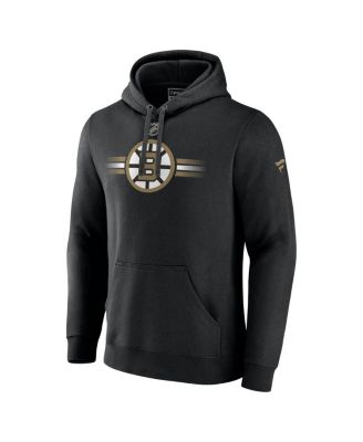 Men's Black Boston Bruins Secondary Logo Pullover Hoodie