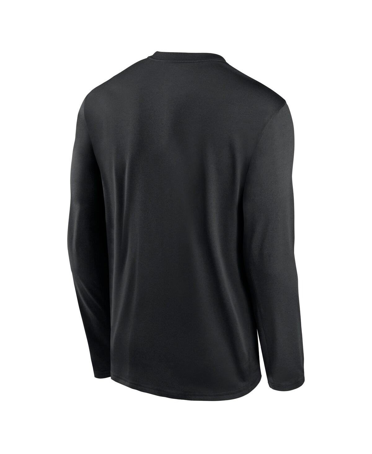 Nike Black Las Vegas Raiders Icon Legend Performance Long Sleeve T-shirt In Black