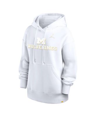 Women's White Michigan Wolverines Oversized Statement Phoenix Pullover Hoodie