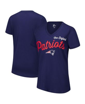 G-III 4Her by Carl Banks - Women's Navy New England Patriots Post Season V-Neck T-Shirt