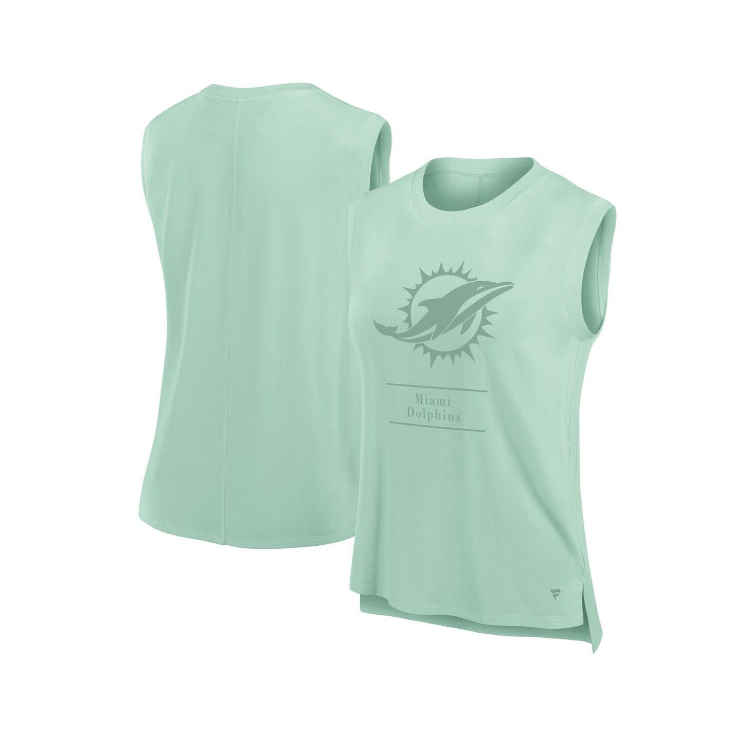 Women's Mint Miami Dolphins Studio Embrace Tank Top